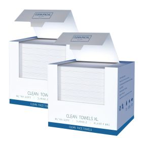 26*30cm Box Disposable Facial Cleansing Towel Thickeneded Large Size Cleansing Skin Suitable for All Skin Types Unisex 40 Pumps/Box (Color: 2Boxes)