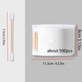 100pcs Disposable Double-ended Cotton Swabs for Ear Cleaning and Makeup Removal (Color: pointed head)