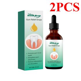 Gum Repair Drops Relieve Receding Gingival Swelling Gum Cleaning Care Oral Periodontal Hygiene Remove Yellow Remove Stain (Color: 2PCS)