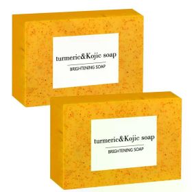 100g Turmeric Kojic Acid Soap with Lemon Granules Exfoliating Scrubbing Skin Lightening Body Care JabÃ³n Con Ãcido Kojico Y TÃ©mor (Smell: 100gX2)