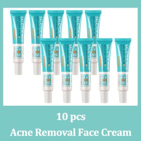 Salicylic Acid Acne Treatment Face Cream Repair Pimple Spots Deep Cleaning Pore Shrinking Anti-acne Scar Oil Control Moisturizer (Color: 10Pcs)